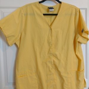 Cherokee Workwear Large Snap Front Scrub Top